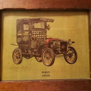 Vintage REO 1906 by Bierman in frame